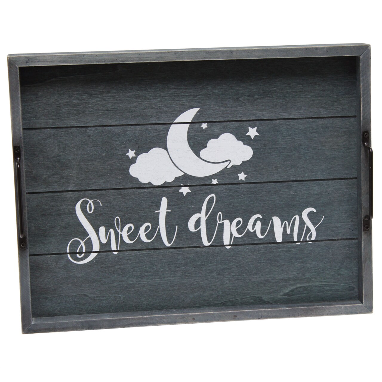 Elegant Designs Decorative Wood Serving Tray with Handles, 15.50" x 12", "Sweet Dreams"